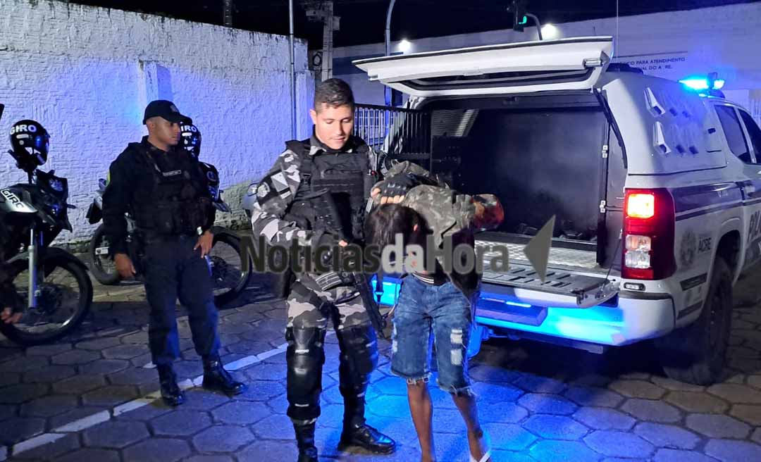 GIRO do BOPE prende jovem por tráfico de drogas no bairro Baixa da Colina, em Rio Branco
