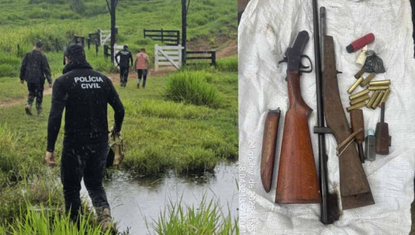 Após denúncia da companheira, polícia apreende arma e prende homem por posse ilegal em Tarauacá