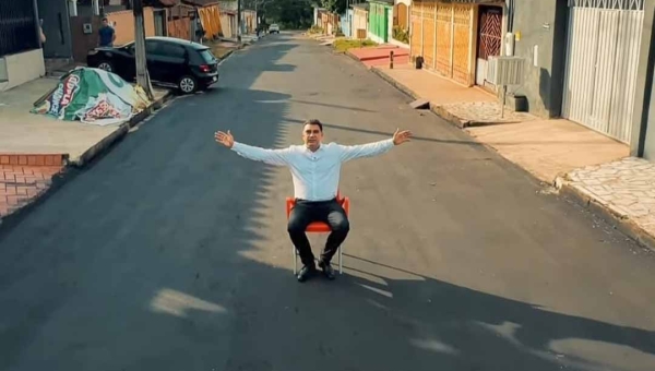 Samir Bestene entra em 'trend' para mostrar recapeamento no Adalberto Sena: “Há mais de 10 anos não passava serviço aqui”