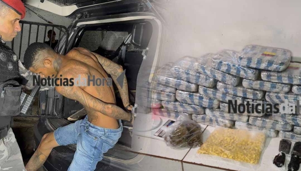 Homem acusado por tráfico de drogas é preso com quase 40 quilos de skunk, haxixe e ecstasy 
