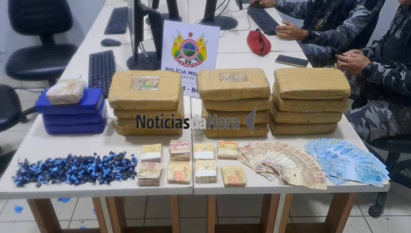 BOPE apreende mais de 16 quilos de drogas e mais de R$ 14 mil em dinheiro durante operação no bairro Mocinha Magalhães, em Rio Branco