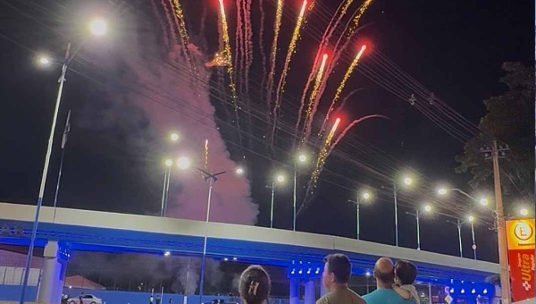 Festa de inauguração do elevado Mamédio Bittar tem até show pirotécnico