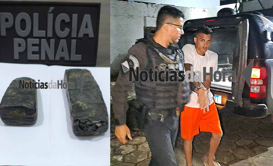 Detento é flagrado com droga escondida em lâmpada de cela no pavilhão E do presídio de Rio Branco