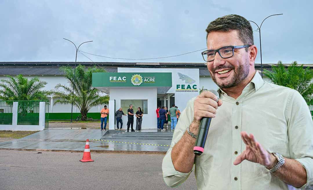 Investimento de R$ 30 milhões marca entrega de obra e criação da Faculdade Estadual do Acre pelo governador Gladson Camelí