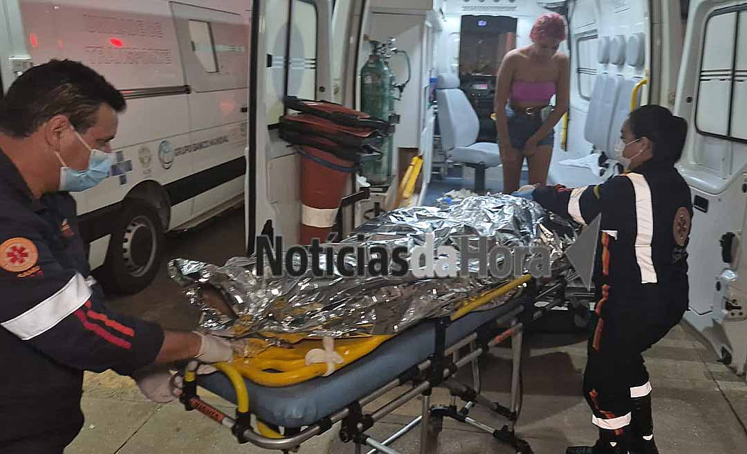 Jovem sofre grave acidente de moto em ramal da Transacreana e é levado em estado crítico ao pronto-socorro