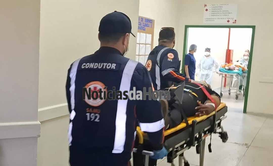 Fio de energia provoca acidente e deixa motociclista de aplicativo ferido em Rio Branco