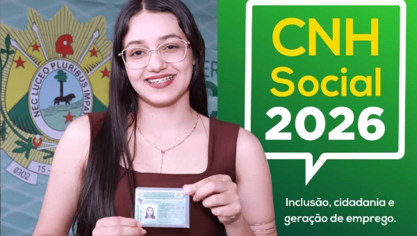 Governo do Acre anuncia a abertura das inscrições para o Programa CNH Social 2026