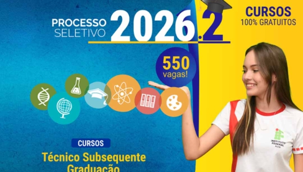 Ifac lança edital com mais de 500 vagas para cursos técnicos e de graduação