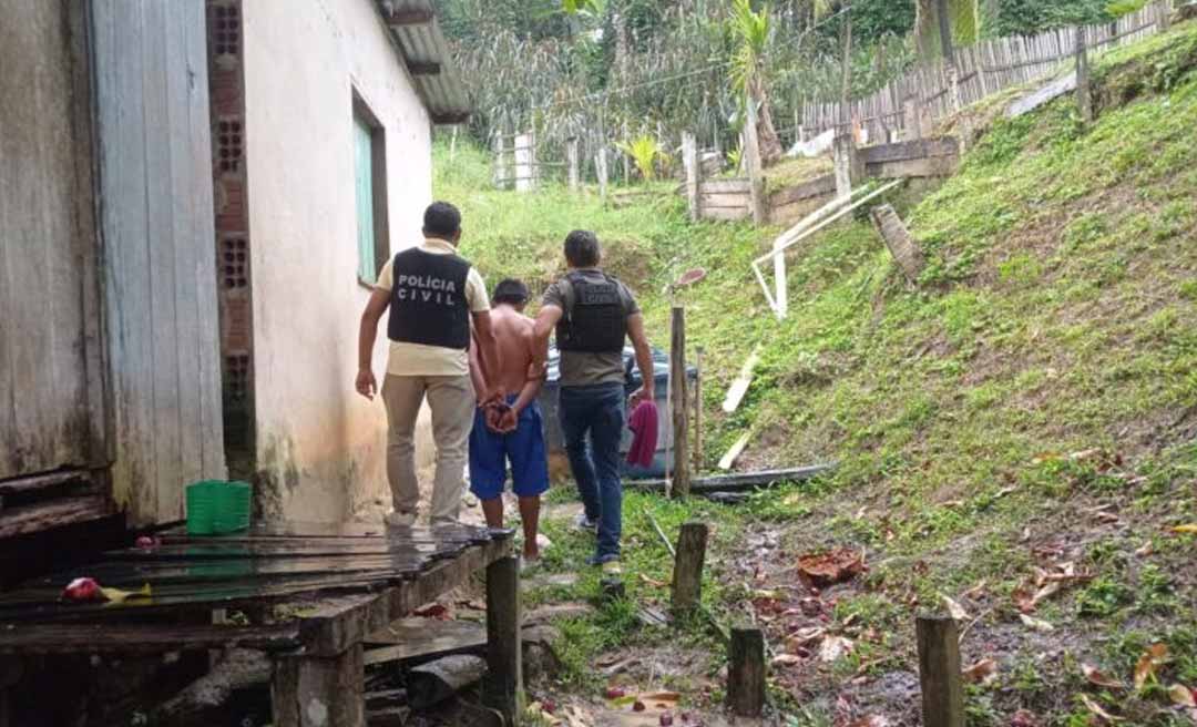Polícia Civil prende homem em flagrante por estupro de vulnerável contra enteada de 11 anos em Cruzeiro do Sul