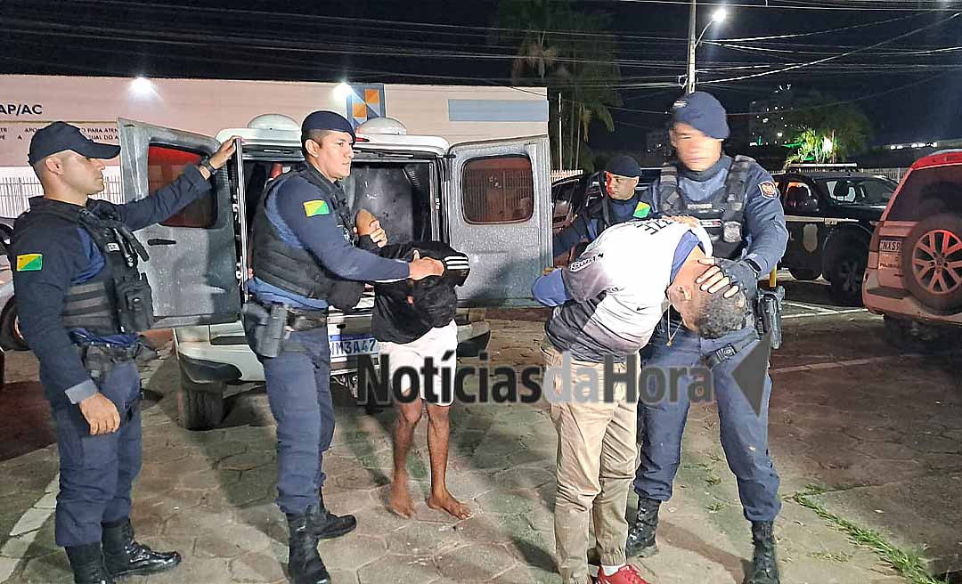 Força Tática do 3º BPM impede extorsão com sequestro, resgata vítima e prende trio em Rio Branco