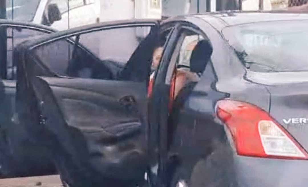 Colisão entre carro e moto deixa trânsito lento na Avenida Ceará, próximo ao bairro Tangará