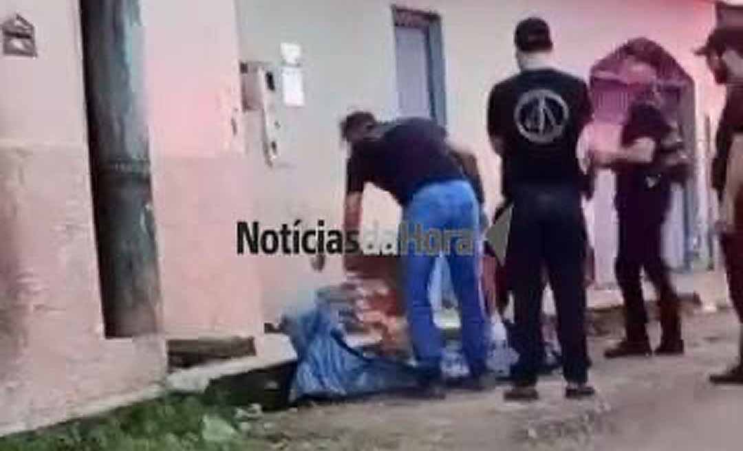 Corpo é localizado em via pública no bairro Base, região central de Rio Branco