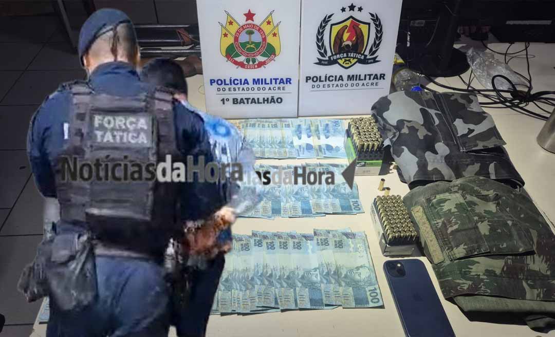 Polícia descobre arsenal de munições escondido em casa e prende suspeito em Rio Branco