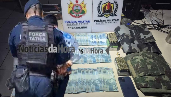 Polícia descobre arsenal de munições escondido em casa e prende suspeito em Rio Branco