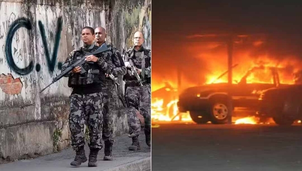 Fuzis, drones e bombas